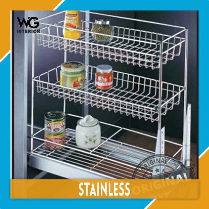 Rak Bumbu Tarik Stainless Winston WW 004 C