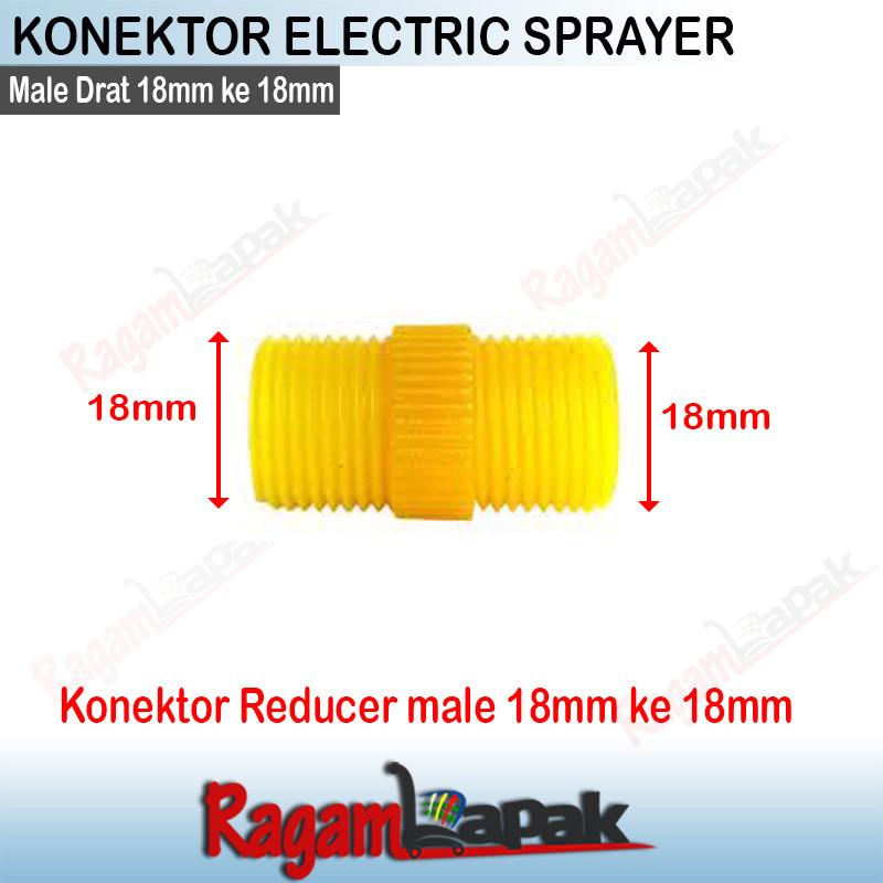 Soket Konektor 18 mm Double sok drat luar 18mm Double drat 18mm