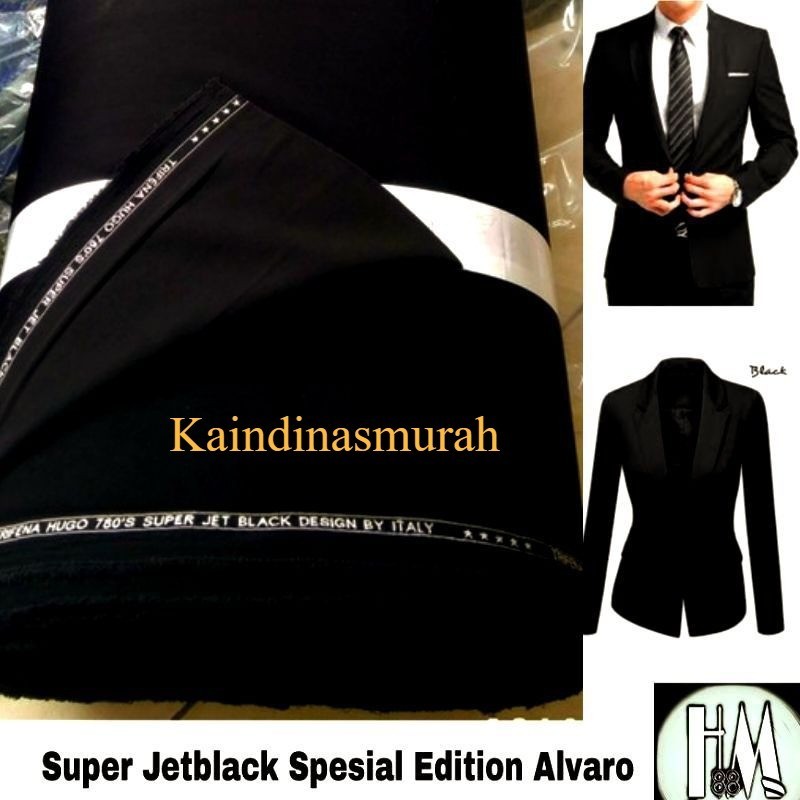 HITAM PEKAT KAIN CELANA, KAIN JAS, SAFARI DASAR KAIN HITAM