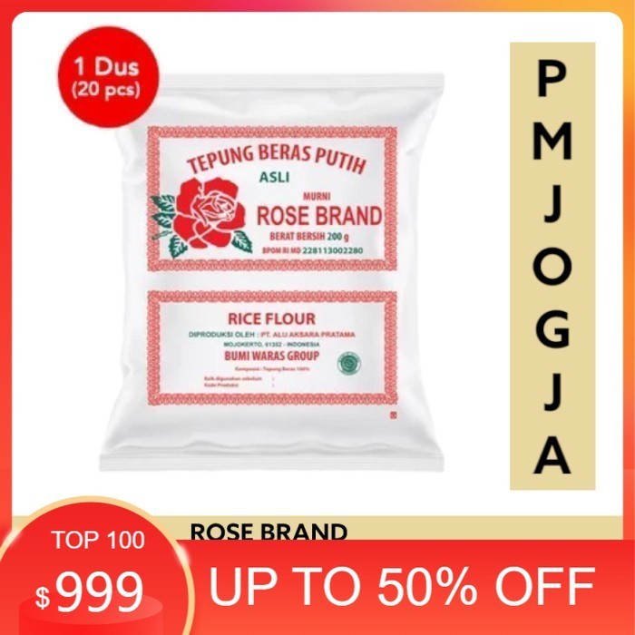 

Rose Brand - Tepung Beras Putih 500 gram 200gr - TBeras 200GRAM