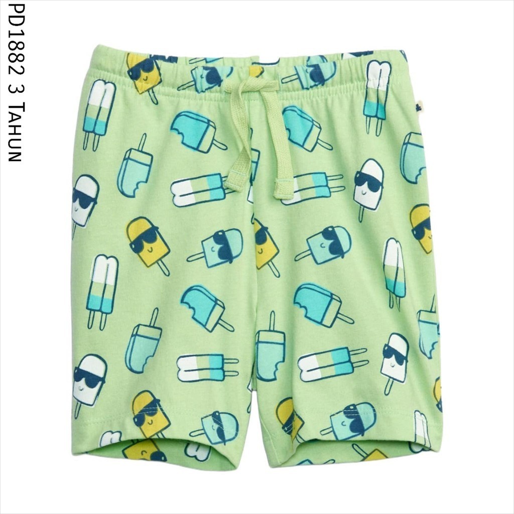 PD1882 Gap Short Celana Pendek Anak Cowok Green Ice Cream