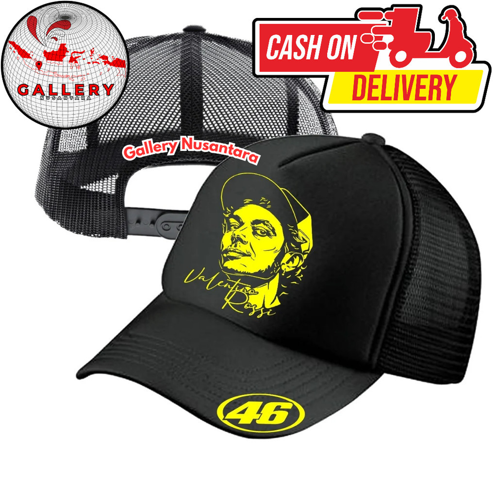 Gallery Nusantara Topi Trucker VALENTINO ROSSI - Topi Distro VALENTINO ROSSI Logo - Topi VALENTINO R