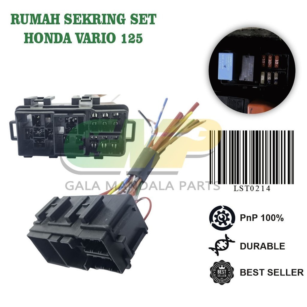 Rumah Sekring Tancap Set Box Honda Vario 125 150 LED Fuse Sekring Bundle