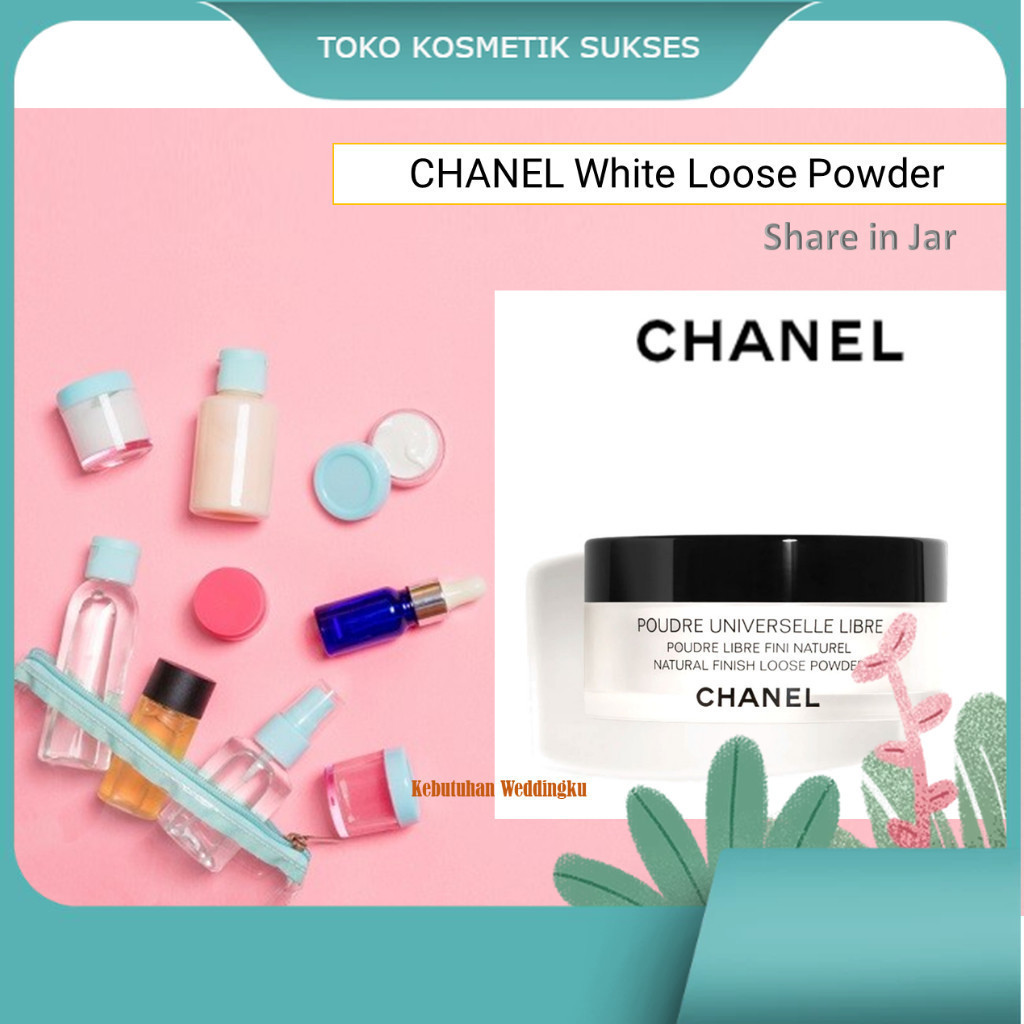 [ SHARE IN JAR ] CHANEL LOOSE POWDER |  Bedak Tabur Chanel PUTIH | Chanel Lightweight Natural Finish