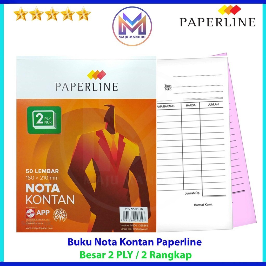 

Buku Nota Kontan Paperline 2 Ply Besar / Bon Rangkap 2