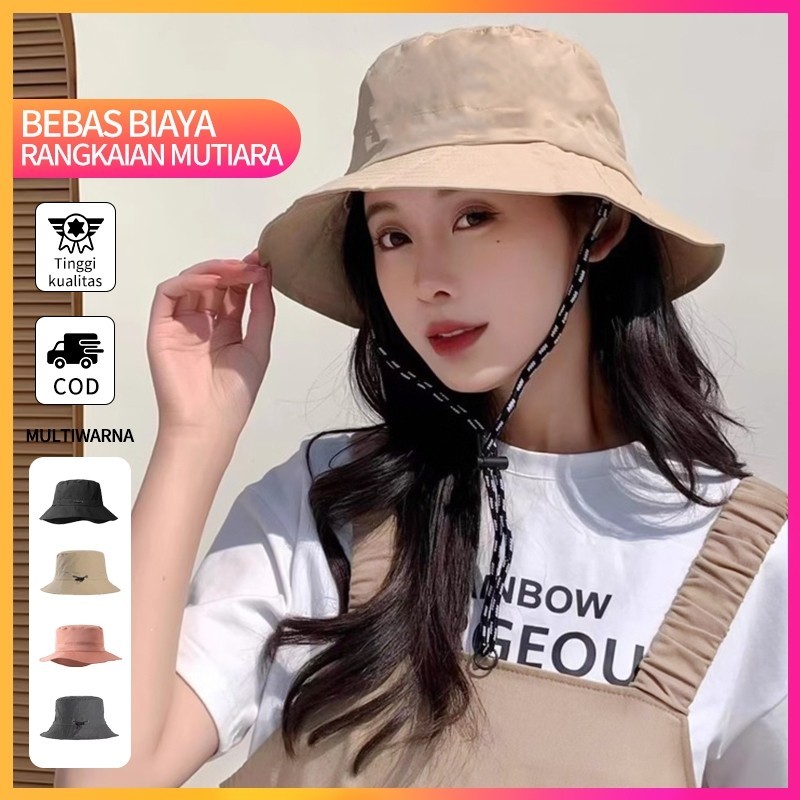 Bucket Hat Bulat new arrival Packable Hat Waterproof Topi Hikking impor topi pantai wanita korea top
