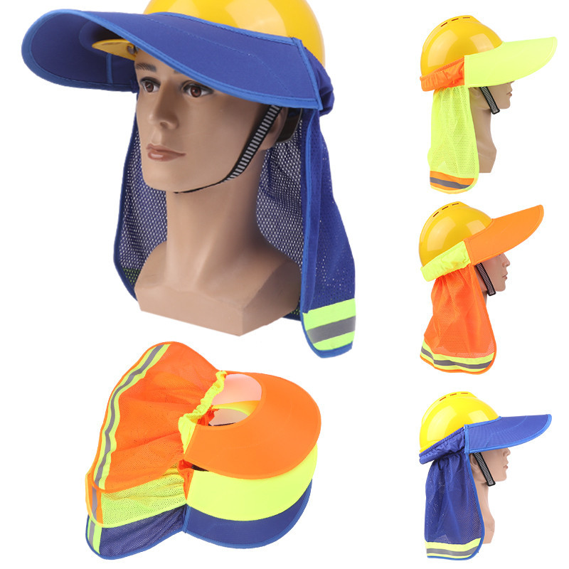 Summer Hard Hat Sun Shield Hard Hat Visor Hard Hat Neck Shield Reflective Stripe Hard Hat Accessorie