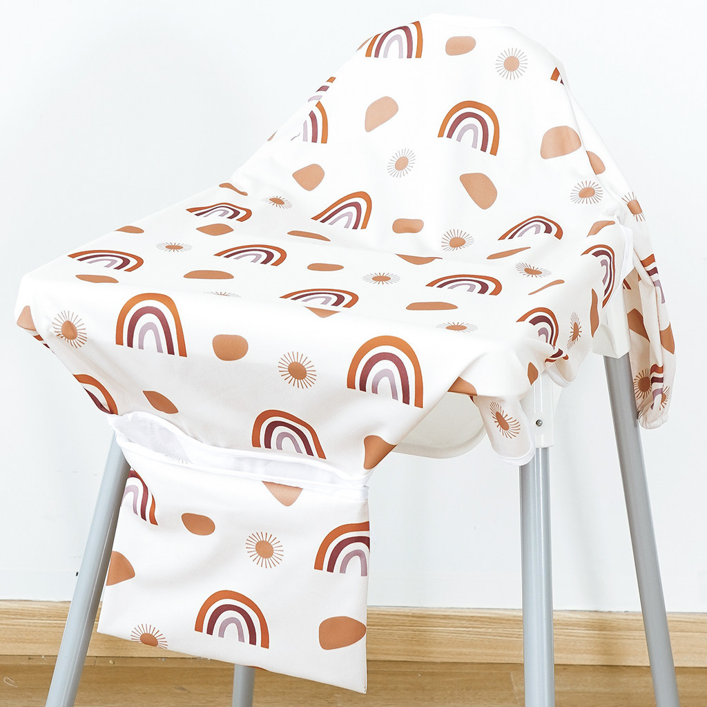 

HappyFlute New Prints 90*92CM 1Piece Table Use Full Coverage Pocket Waterproof Long Sleeve Coverall High Chair Baby Feeding Bib