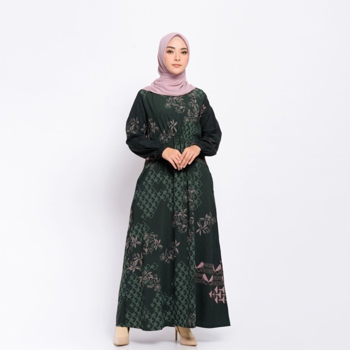 promo ✨ -ZM - Gyan Emerald Dress Jelita Indonesia Edisi Palembang - M