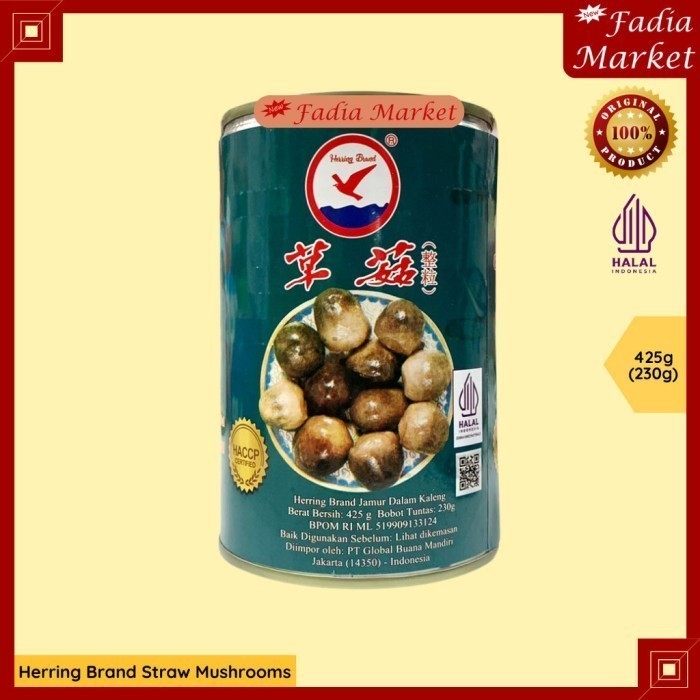 

Herring Brand Straw Mushrooms Jamur Merang Kaleng 425g 230g