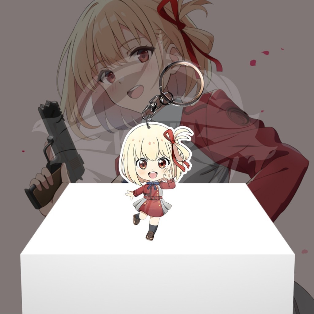 Gantungan Kunci Gantungan HP Anime Lycoris Recoil Nishikigi Chisato - Ganci Akrilik - Keychain Acryl