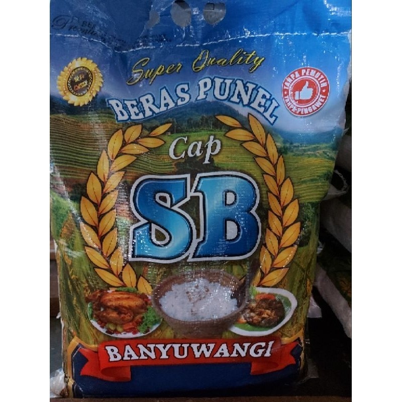 

Beras SB Biru Banyuwangi (Jatim) 5kg putih Punel MURAH