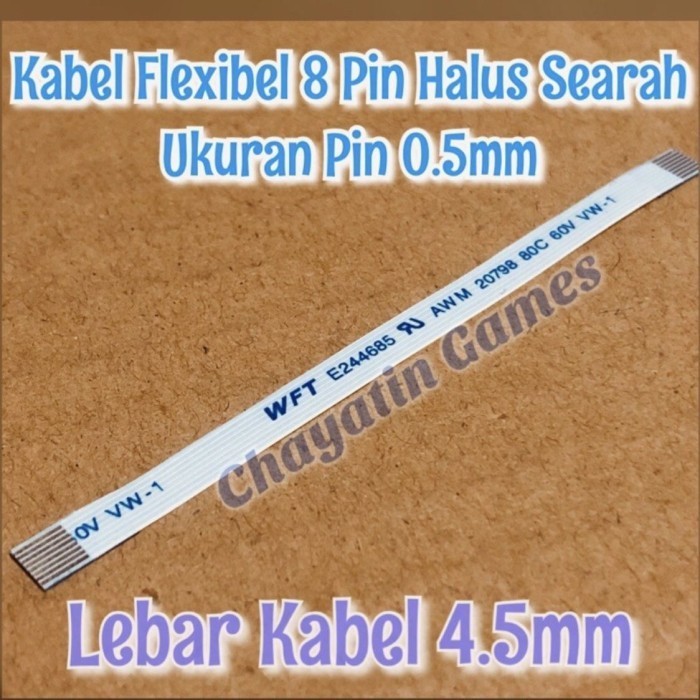 Kabel Flexibel 8 Pin Halus Searah Panjang 8cm - Ukuran Pin 0.5mm - 8cm -AD87