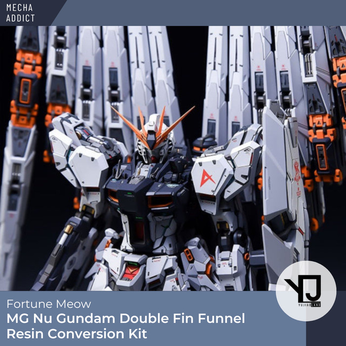 MG Nu Gundam Double Fin Funnel Resin Conversion Kit by Fortune Meow Recast - Ready