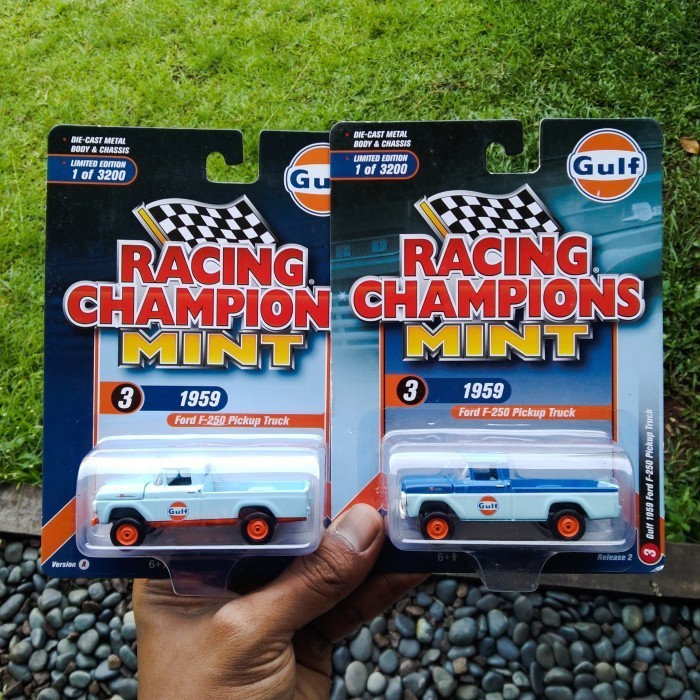 Set Racing Champions Ford F-250 Gulf F250 Greenlight Johnny Lightning