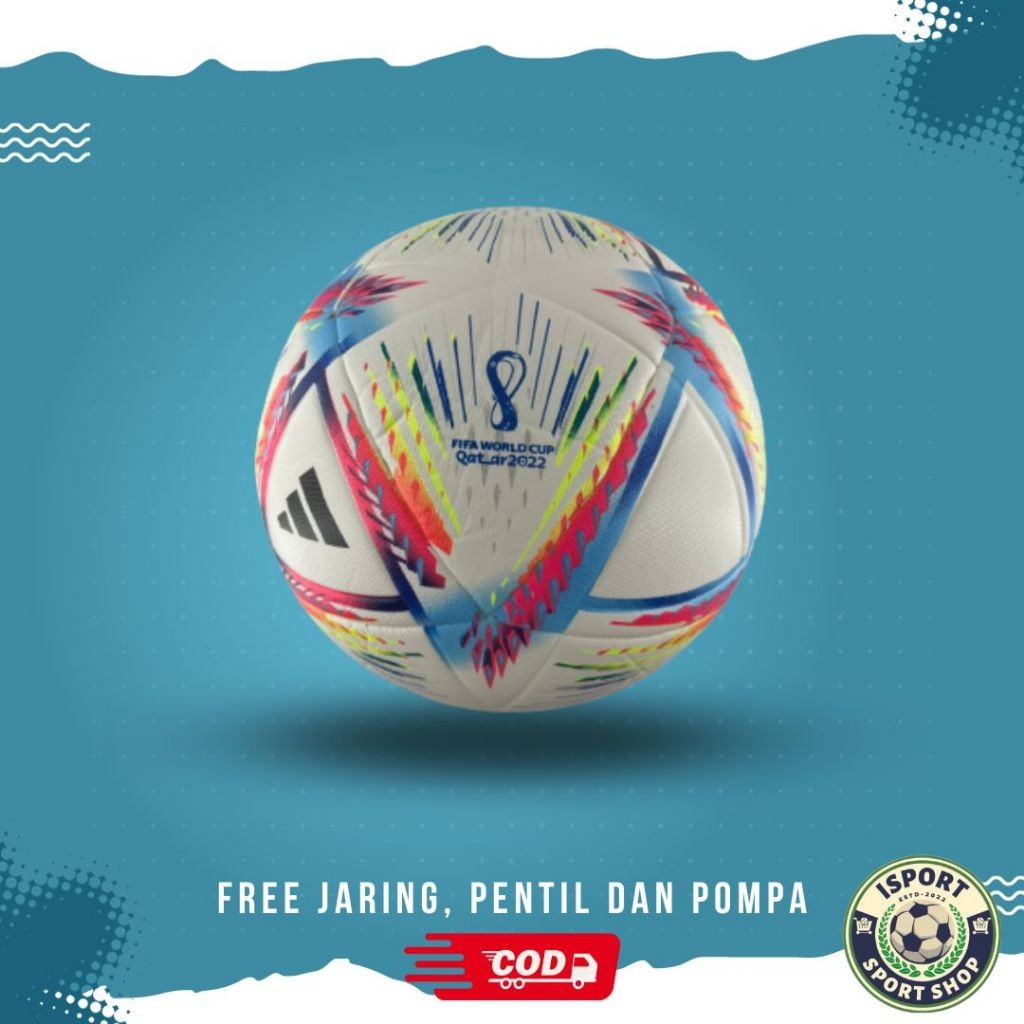 ADIDAS Bola Sepak Piala Dunia 2022 - Bola kaki world cup Qatar 2022 AL RIHLA - Bola sepak Al-Rihla