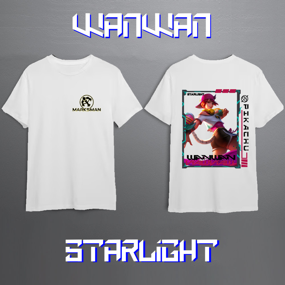 GAME - Hero Mobile Legend Wanwan Marksman STARLIGHT MLBB T-Shirt - Baju Kaos - Cotton Combed 24s