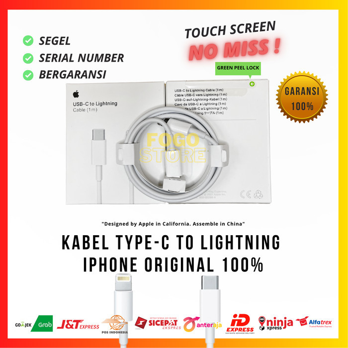 KABEL DATA IPHONE TYPE C ORIGINAL 100% IP: 6.7.8.X.11.12.13.Airpods