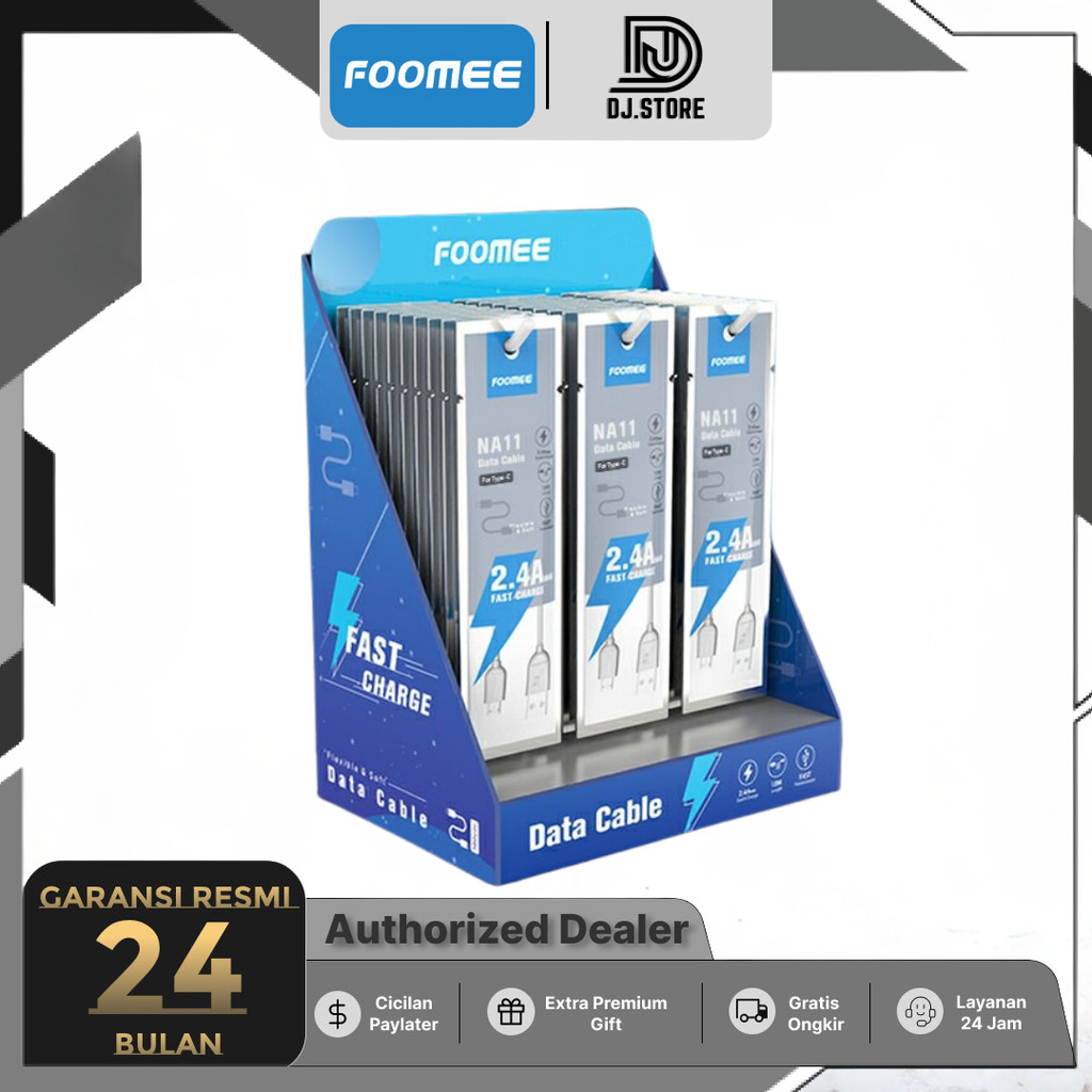 (FLASH SALE) FOOMEE NA11 NA13 NA15 NL10S NK11 2.4A DATA CABLE TYPE C/LIGHTNING/MICRO ORGINAL PER PCS
