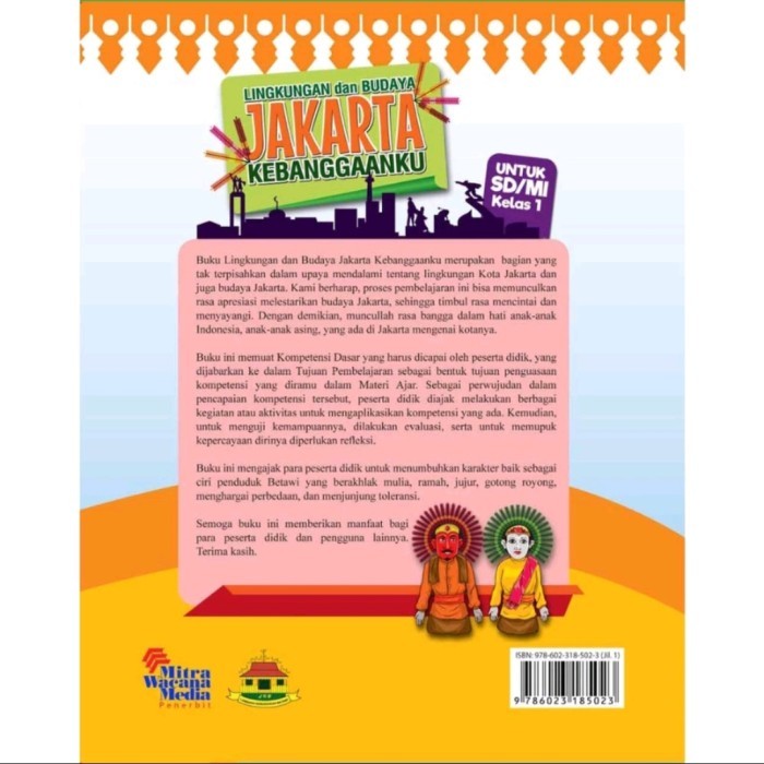 ✨TERLARIS ✨BUKU LINGKUNGAN DAN BUDAYA JAKARTA KEBANGGAANKU KELAS 1 MITRA WACANA