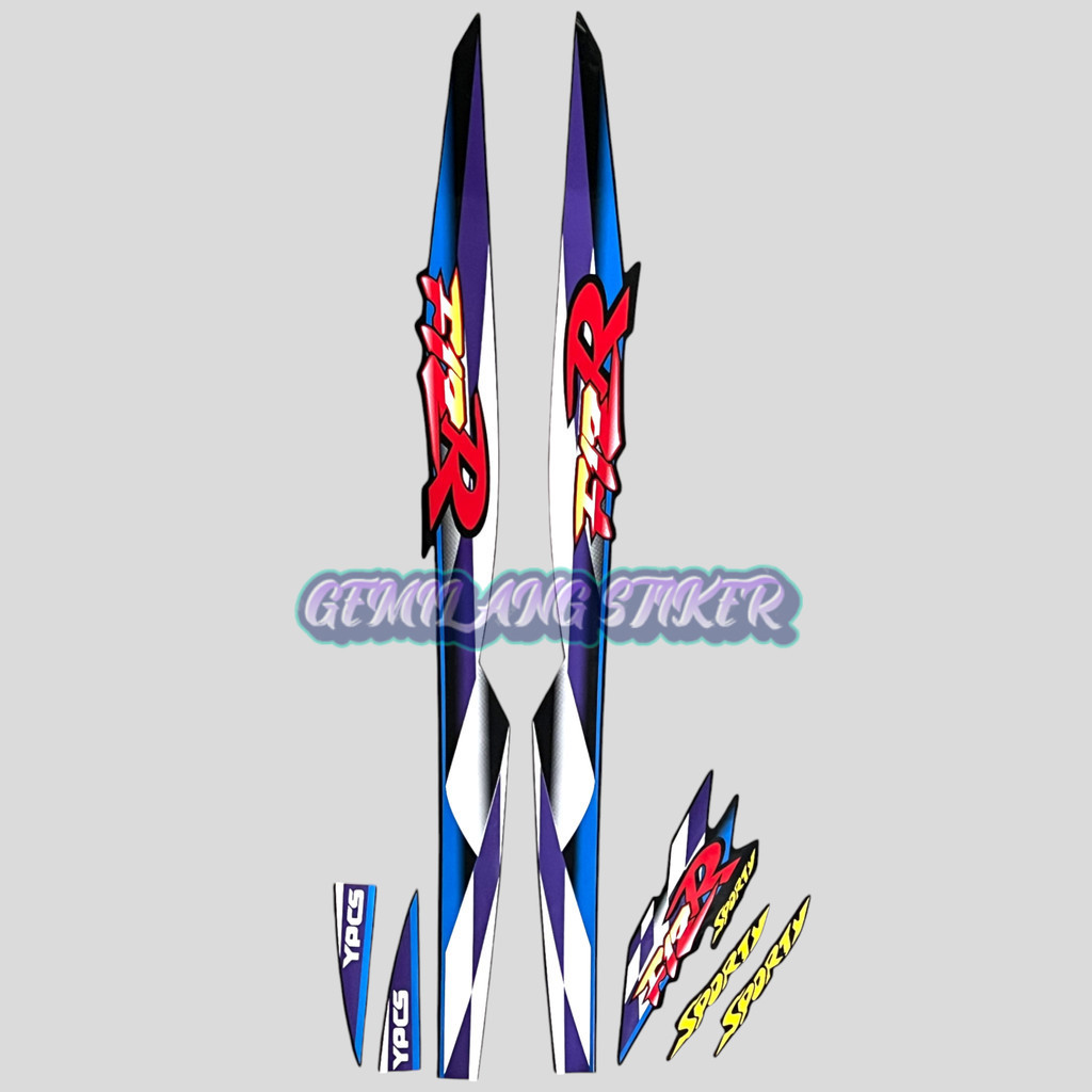 Striping Sticker yamaha f1zr fizr fiz r f1 zr 1998 hitam ungu list body