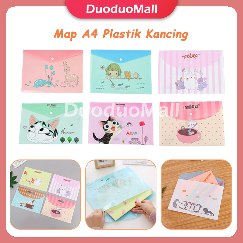 

Map A4 Plastik Kancing/Folder Cute Motif