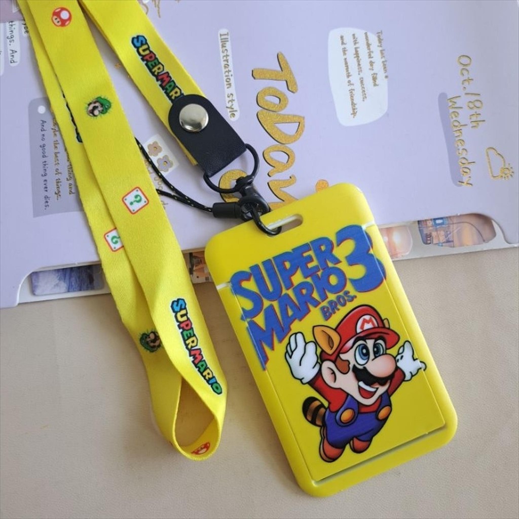 

(Super Mario) Gantungan Lanyard ID Card Name Tag Card Kartu Nama Tanda Pengenal Photocard Lucu Kartun Seri Super Mario Bross