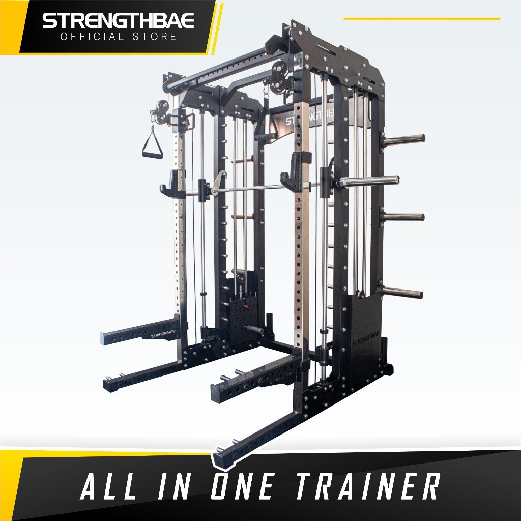 All In 1 Trainer STRENGTHBAE Power Rack Smith Machine Cable Machine Cable Crossover Functional Train
