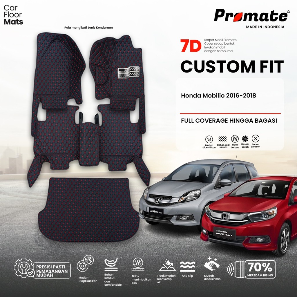 Promate Aksesoris Interior Karpet 7D Mobil Mobilio 2016 - 2018 Fullset Bagasi