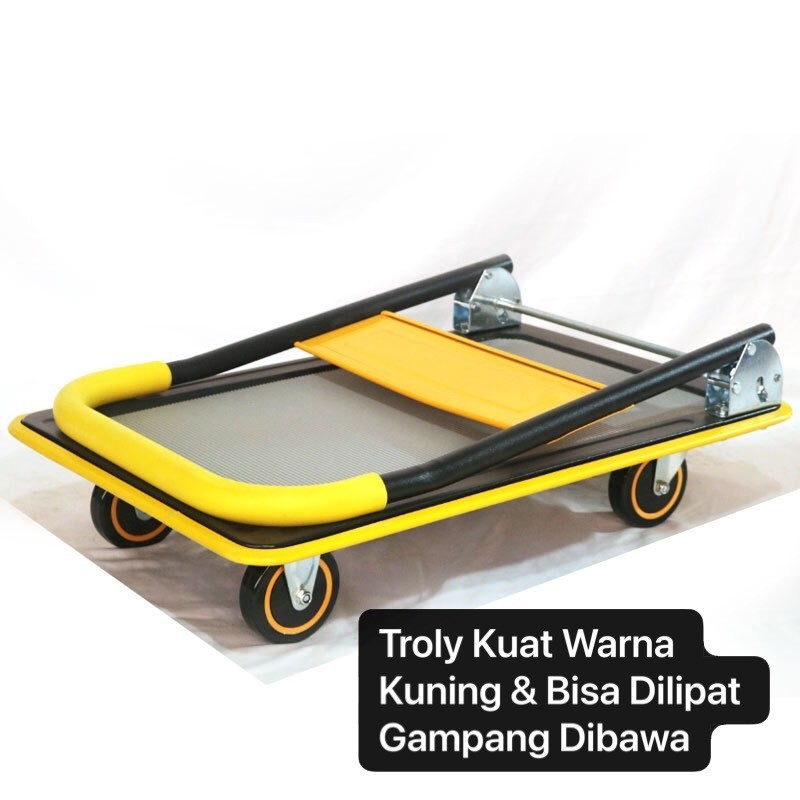 TK-33 Troly Lipat Bahan Besi Troli Barang Serbaguna Bisa Angkut Barang Banyak Handtruck Troli Lipat