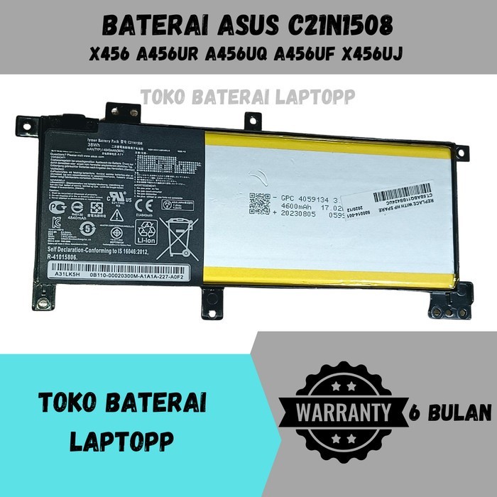 Baterai Batre Laptop Assus C21N1508 x456