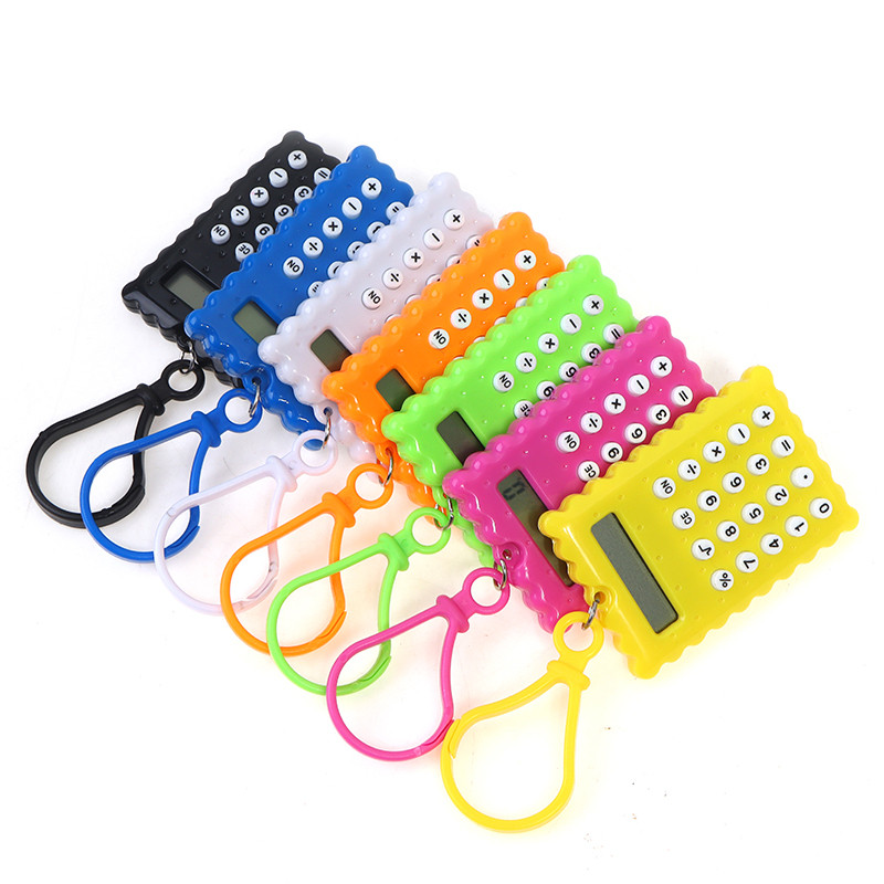 

1pc Mini Calculator Pocket Student Mini Electronic Calculator Biscuit Shape School Office Supplies Mini Calculator