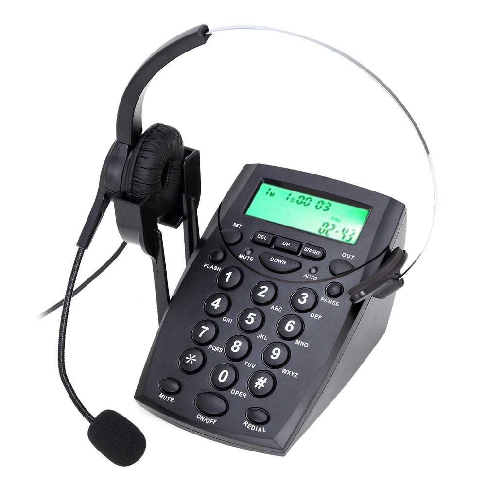 Voicejoy Telephone Desk HT800 with Headphone Call Center VH500