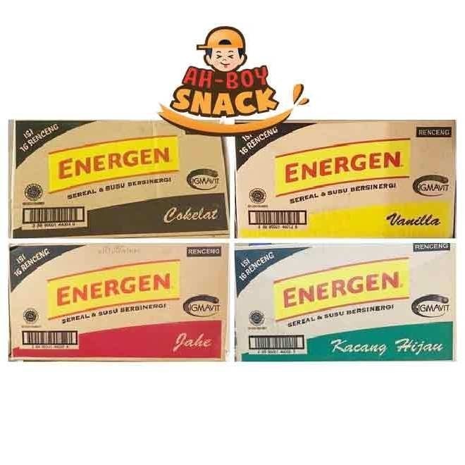 

ENERGEN SEREAL RENCENG 29 X 10 GR X 16 RENCENG ( HARGA 1 KARTON) / ENERGEN KARTONAN / ENERGEN COKELAT / ENERGEN VANILLA / ENERGEN KACANG IJO / ENERGEN JAHE