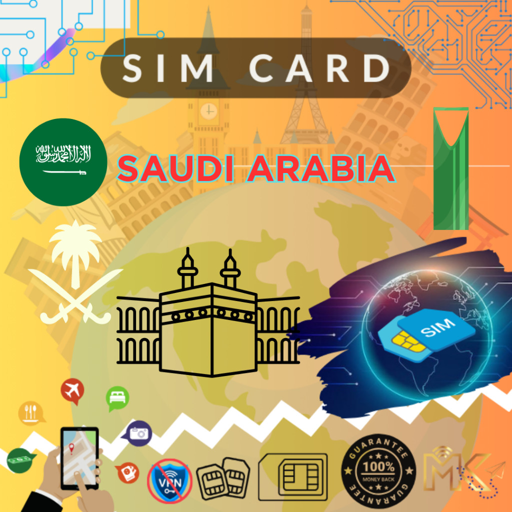 MKTRAVEL - Sim Card Data Internet SAUDI ARABIA Sim Card