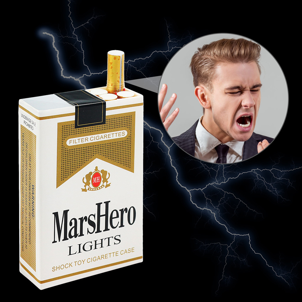 A novel and creative toy for pranks, electric shock, cigarette box, electric shock, prank, and prank