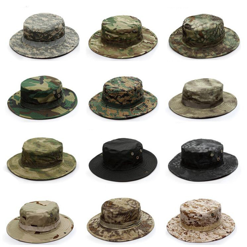 Hiking Camping Huting Jungle Bonnie Army Camouflage Cap Plaid Cloth Men Military Hats Quick Dry Sun 