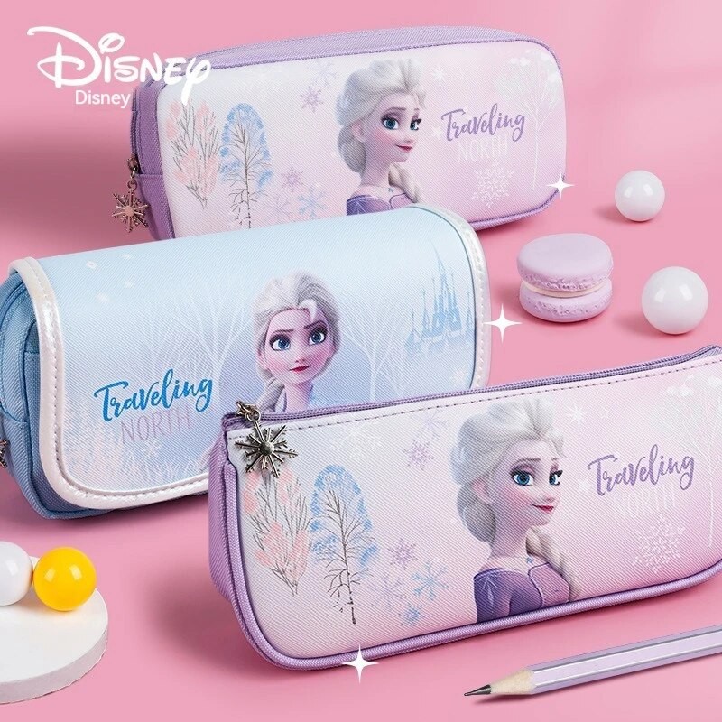 

Disney CHILDREN'S Pen Bag Elementary School Snow and Ice Stationery Bag Large Capacity Female Cute Pencil Bag Wholesale
