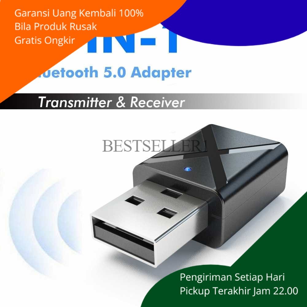 BS USB Bluetooth 5.0 Dongle Wireless Adapter Receiver Audio Musik Music TV MP3 MP4 Speaker Blutut US