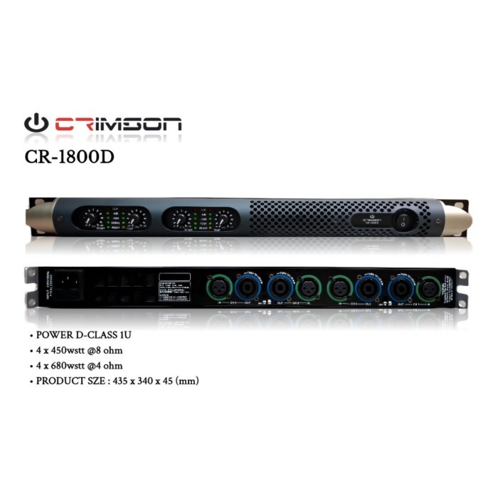 Distributor Power amplifier Crimson CR 1800d cr1800d