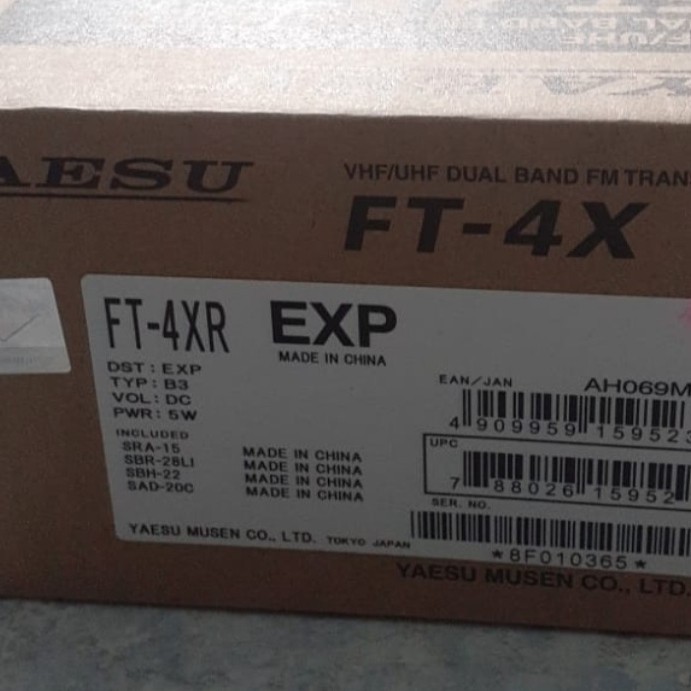 HT YAESU FT-4X DUAL BAND ORI GARANSI YAESU FT 4X DUALBAND YAESU 4X