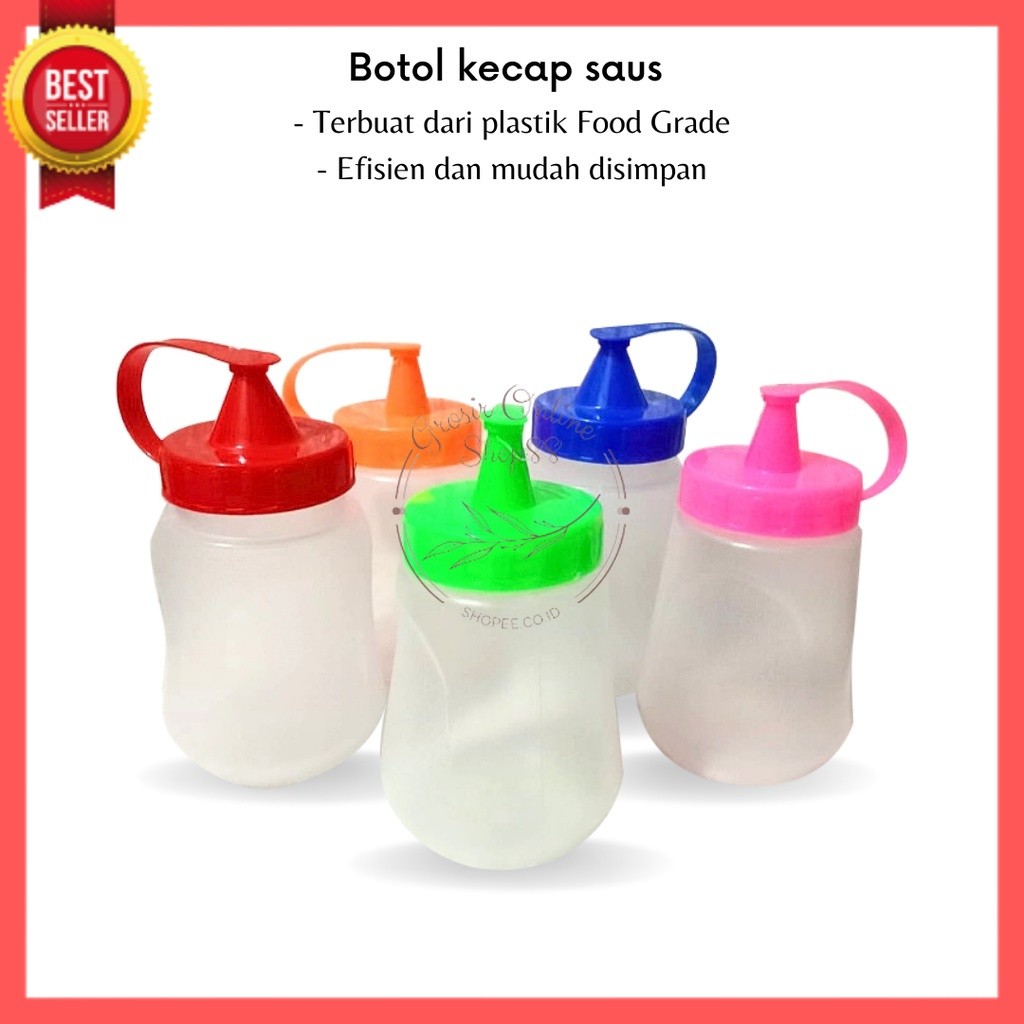 GOS -B115- Botol Kecap Saus - Botol Isi Ulang - Wadah Kecap dan Saus - Botol Plastik Kecap