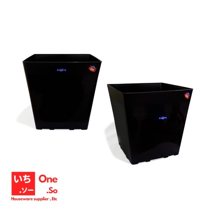 POT PLASTIK/POT SEGI /POT BUNGA MINIMALIS JAPAN - Putih