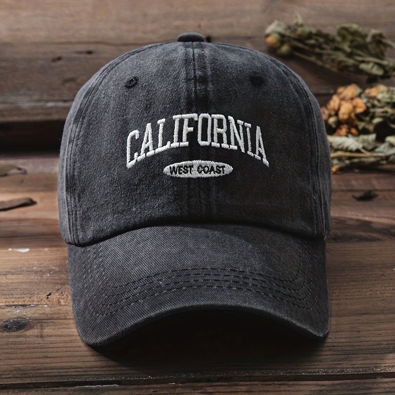 

Cotton Retro Vintage Baseball Cap Men Women Denim Embroidered Letters Hat Cotton Soft Top Caps Casual Retro Unisex Hats