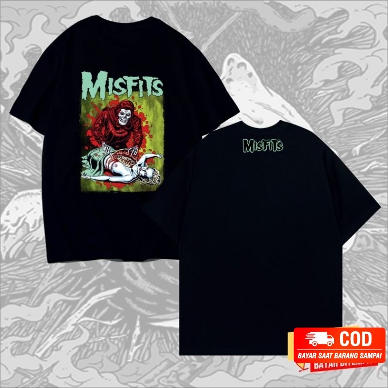 kaos pendek pria band metal MISFITS original distro - kaos lengan pendek band luar UNDERGROUND distr