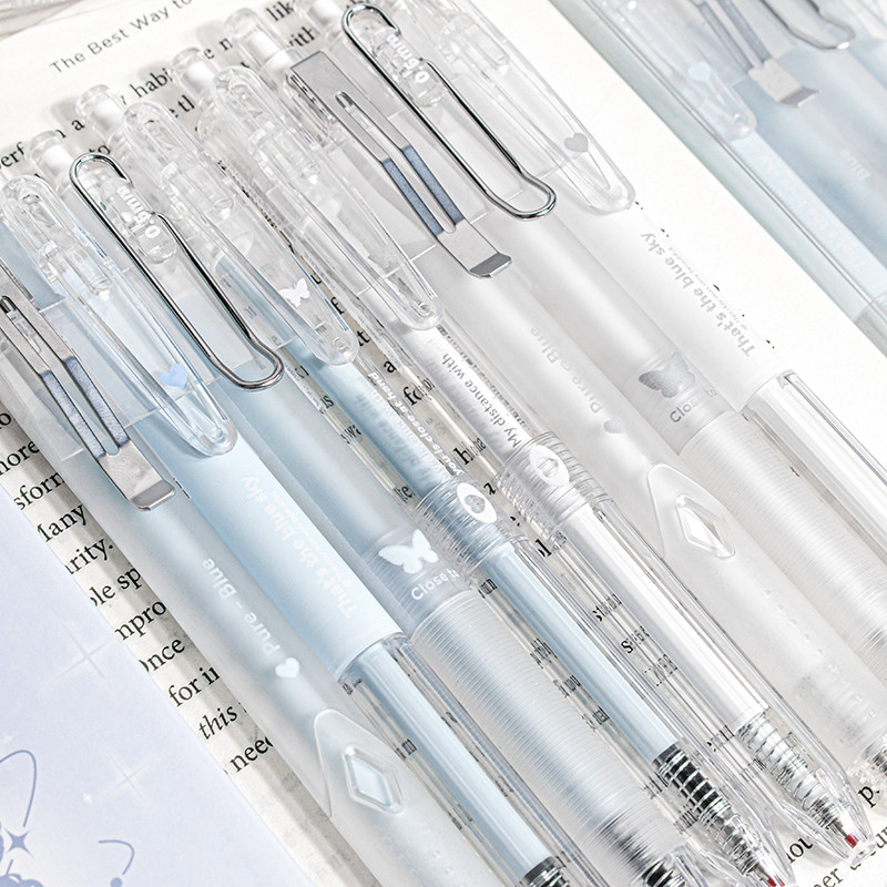 

4pcs Pulpen Aesthetic Pena Pen Pulpen Lucu Bolpoin Isi Pulpen Gel Pena Gel Retractable Gel Pens Simple Alat Tulis Stationery Korea barang aesthetic