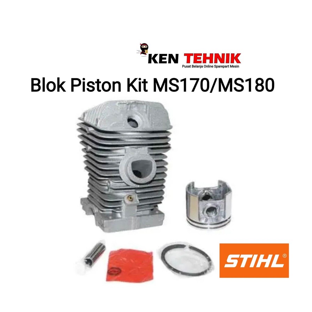 [Bayar Di Tempat] Blok Piston Seher Mesin Chainsaw STHIL MS180 Cylinder Blok Piston