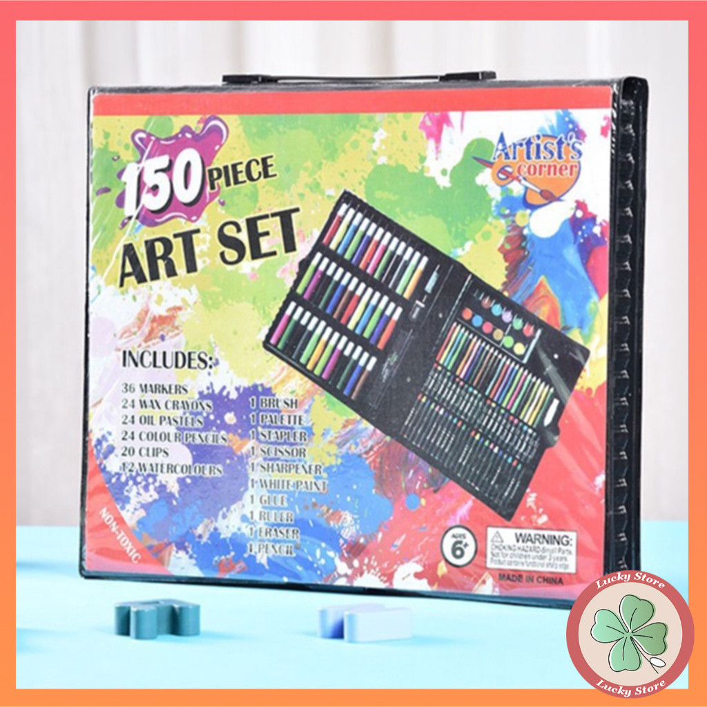 

10,10 Crayon Set 150 / Art Set / Peralatan Gambar Set / Alat lukis 10,10