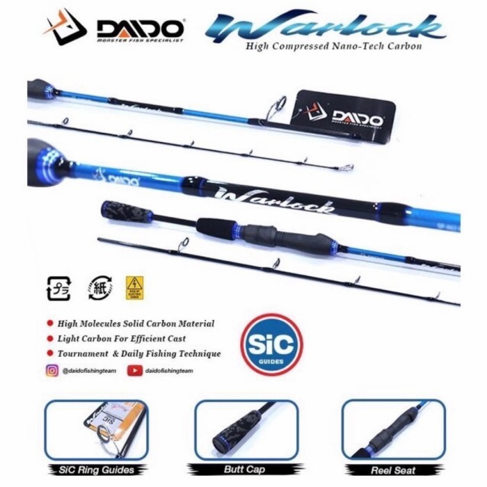 Joran Daido Warlock 135cm 150cm Ujung Carbon Solid - 135cm
