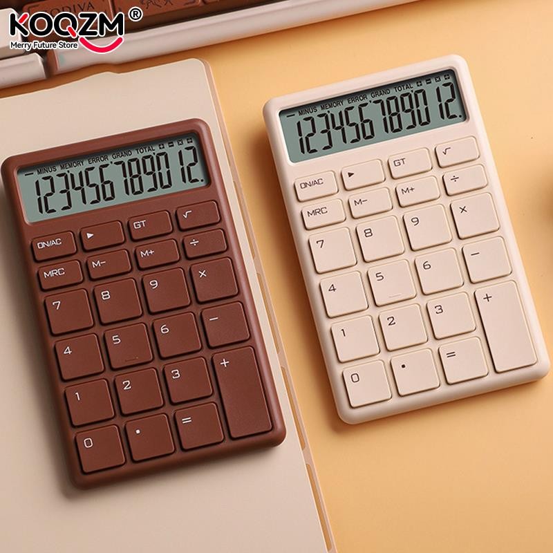 

12 Digits Desk Mini Calculator Big Button Financial Business Accounting Tool Gifts For School Students Small Business Supplies